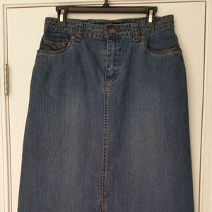 Bill Blass Jeans Skirt Stretched Denim Size 8